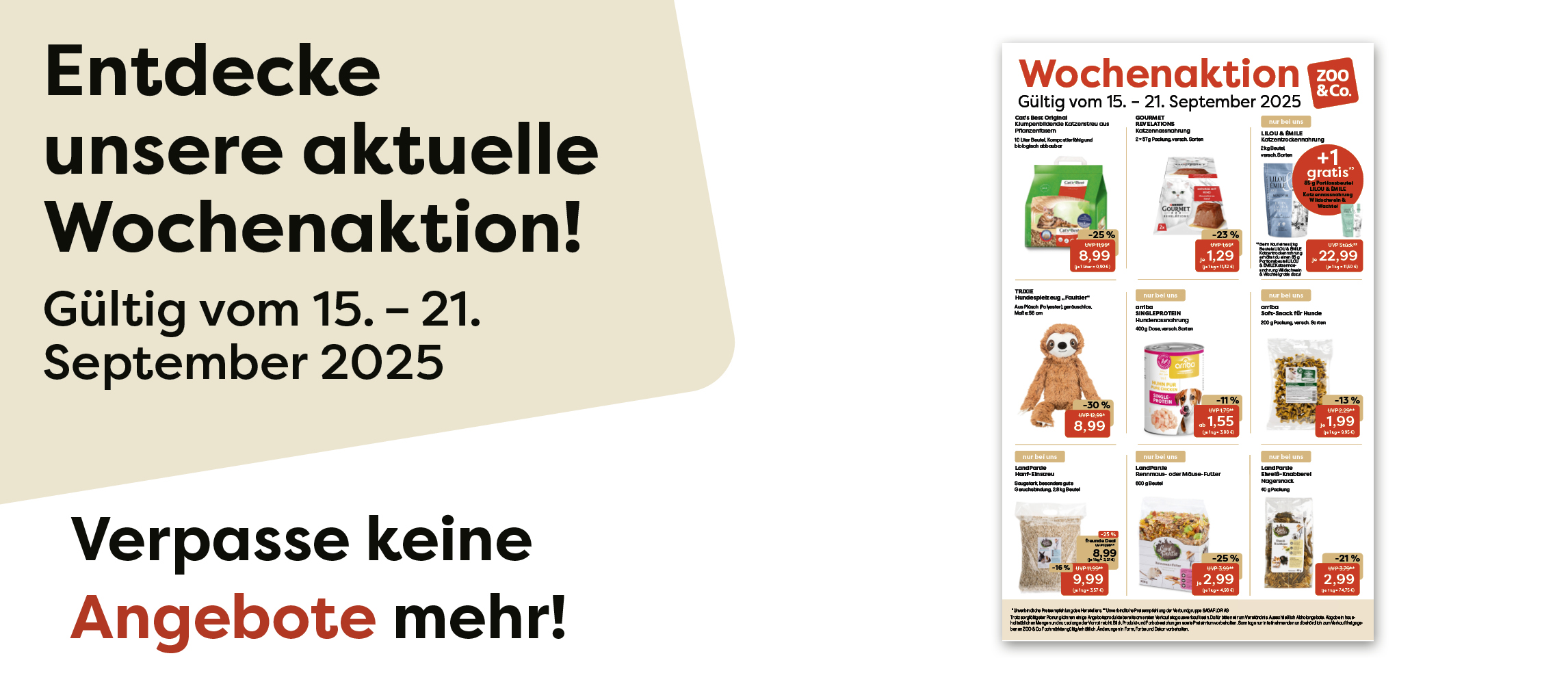 Entdecke unsere neue Wochenaktion vom 15.09-21.09
